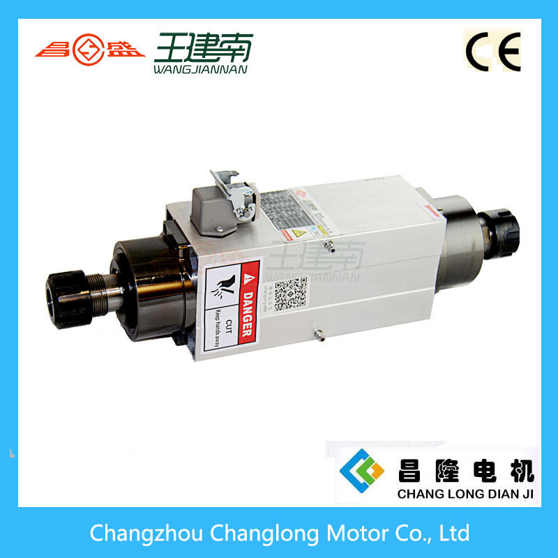 Engraving machine double head 3 5KW spindle motor square air-cooled high-speed electric spindle imported ceramic 4 bearing power