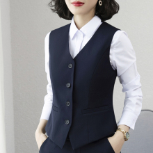 Suit, vest, women's spring and autumn professional bank work clothes, shirt, vest, two