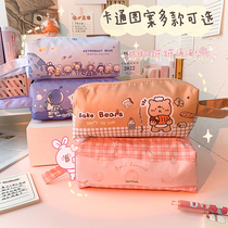 Cute Cartoon Large Capacity Pen Bag Ins High Face Value Han Edition Student Stationery Containing Lead Pencil Case Hand Pencil Bag