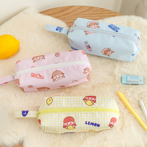 Creative large capacity pencil case girl heart cute cartoon stationery storage bag student pencil case ins Korean version