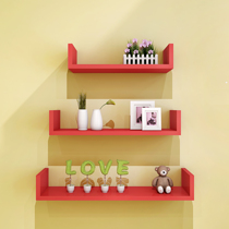 Wall shelf wall living room U-shaped clapboard shelf wall hanging wall shelf bookshelf decorative rack multi-layer bookshelf