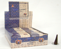 Imported Frankincense Myrrh Frankincense Myrrh Cone Incense (order) 1 box of 10 capsules