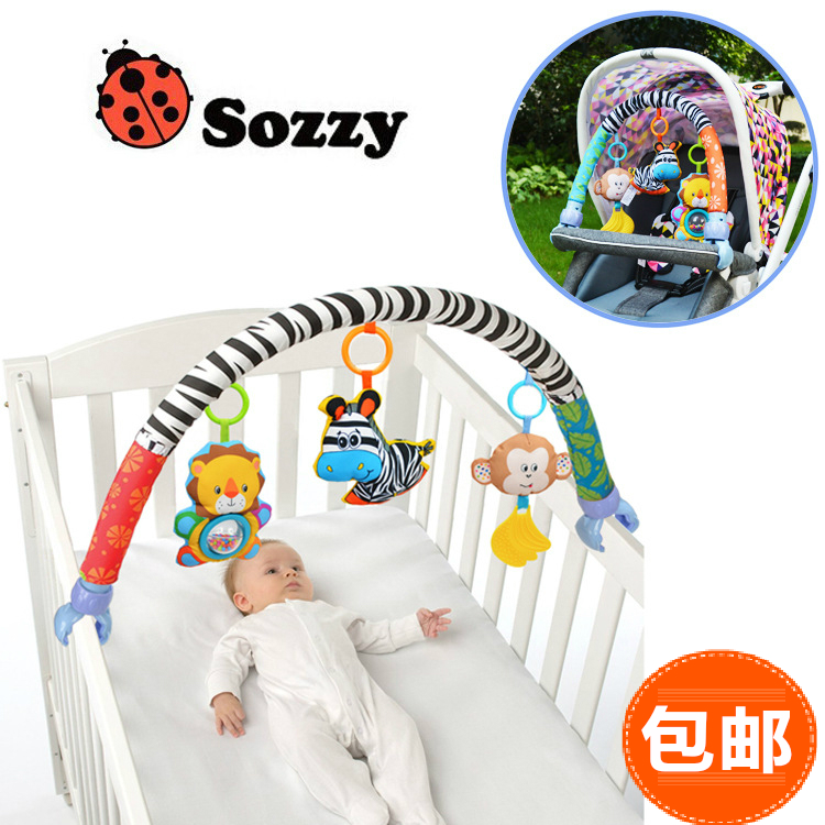 Neonatal Bedside Music Bell Bed Hanging Baby Stroller Car Trailer Clip Baby Safety Seat Clip Baby 0-1 Year Old Toy