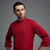 Красный эластичный лонгслив