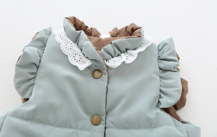 Bé gái mùa thu 1-3 tuổi bé gái mùa đông cotton vest ấm áp 2 bé baby chần vest phiên bản Hàn Quốc áo vest shop ao khoac tre em dep