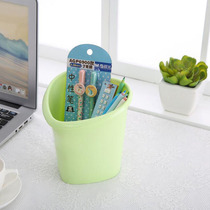 Small countertop trash can Computer desk small trash can without lid love-shaped fashion and convenient multi-color storage bucket