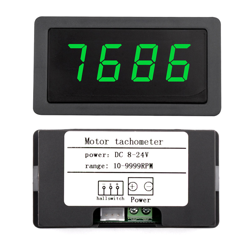 0.56inch High Precision Digital Tube Speed Meter Tachometer Dc8-24V Dc Tachometer with Hall Sensor