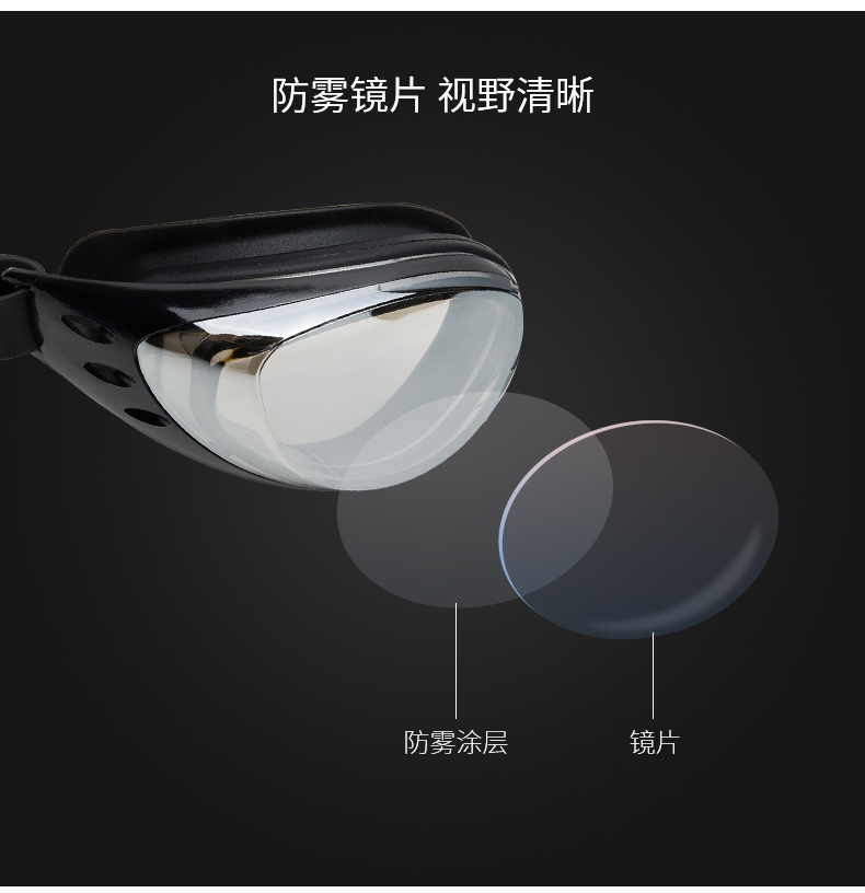 Jiejia mạ kính chống sương mù chống nước HD thiết bị bơi chuyên nghiệp unisex kính bơi dành cho người lớn kính bơi thi đấu