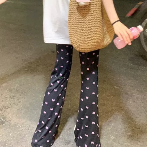 Летние приталенные штаны с бантиком, эластичная талия