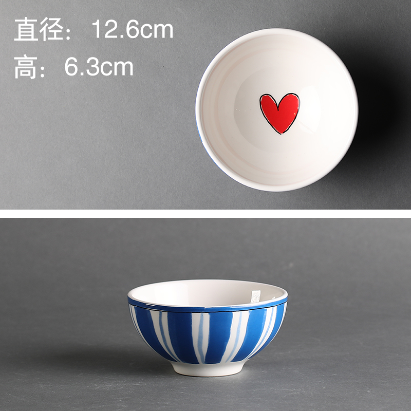 Asian Series 5-Inch Vertical Grain BowlBLOND Export Netherlands originality ceramics Noodle bowl Instant noodles bowl Soup bowl Dessert bowl Cartoon Rice bowl Ramen bowl tableware