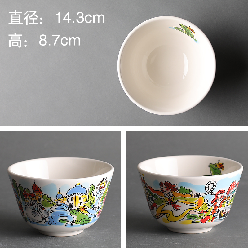 5-Inch Frog BowlBLOND Export Netherlands originality ceramics Noodle bowl Instant noodles bowl Soup bowl Dessert bowl Cartoon Rice bowl Ramen bowl tableware