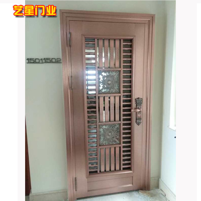 Foshan stainless steel 304 stainless steel door security door Entry door Ventilation glass door Outdoor single door