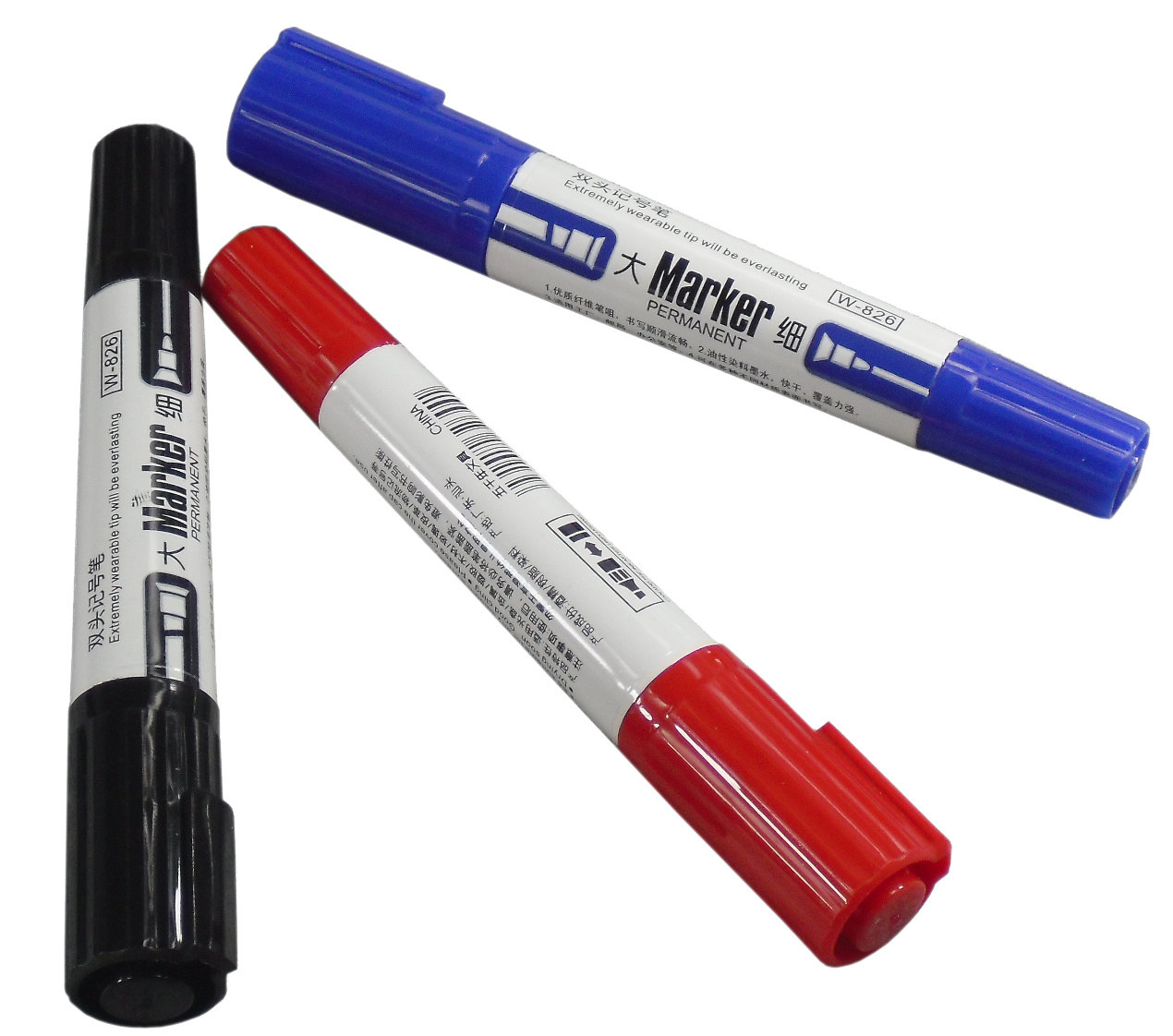 Five thousand-year note pen large double-headed note pen oily additive water tank head pen red and blue black-Taobao