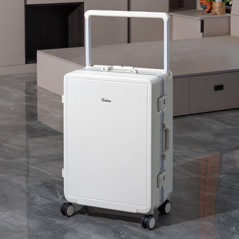 Wide trolley suitcase new aluminum frame suitcase password multifunctional trolley case large capacity silent universal wheel