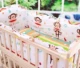 Hàng rào cao đơn giường con lăn màu xanh cung cấp ba năm tuổi chống muỗi lắc mẫu giáo kinh tế cũi đơn giản - Giường trẻ em / giường em bé / Ghế ăn