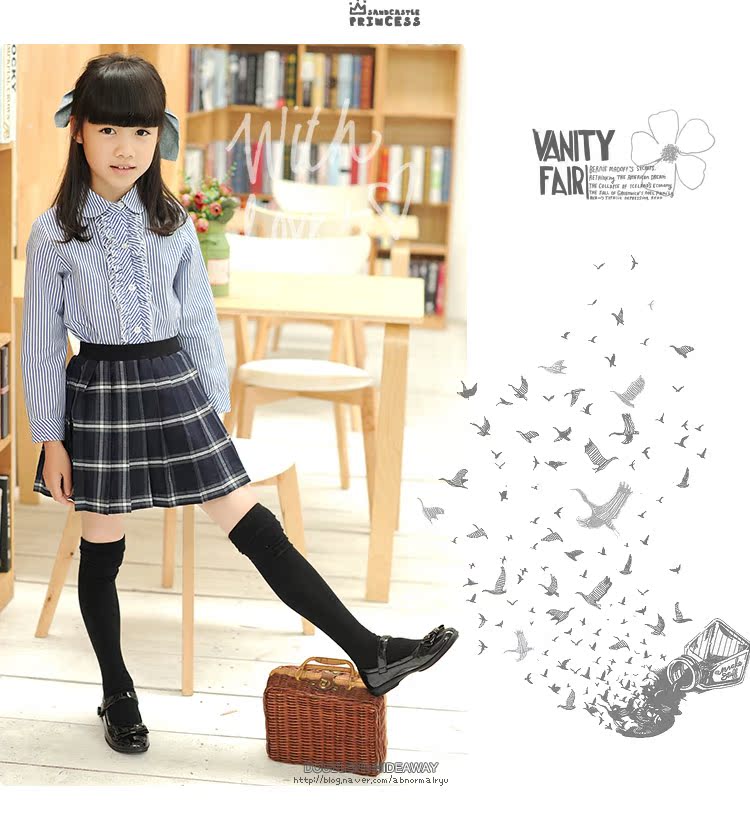 Chemise fille à manche longue en coton - Ref 2085306 Image 36