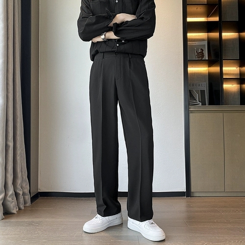 Летние штаны, повседневные брюки, костюм, изысканный стиль, свободный прямой крой, оверсайз