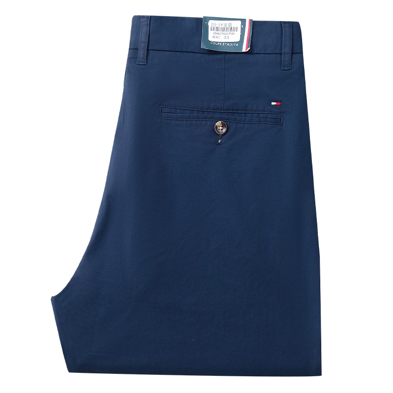 Authentic Tommy High-End American Casual Pants for Men, New Spring and Summer Slim-Fit Straight-Leg Wrinkle-Free Pure Cotton Pants