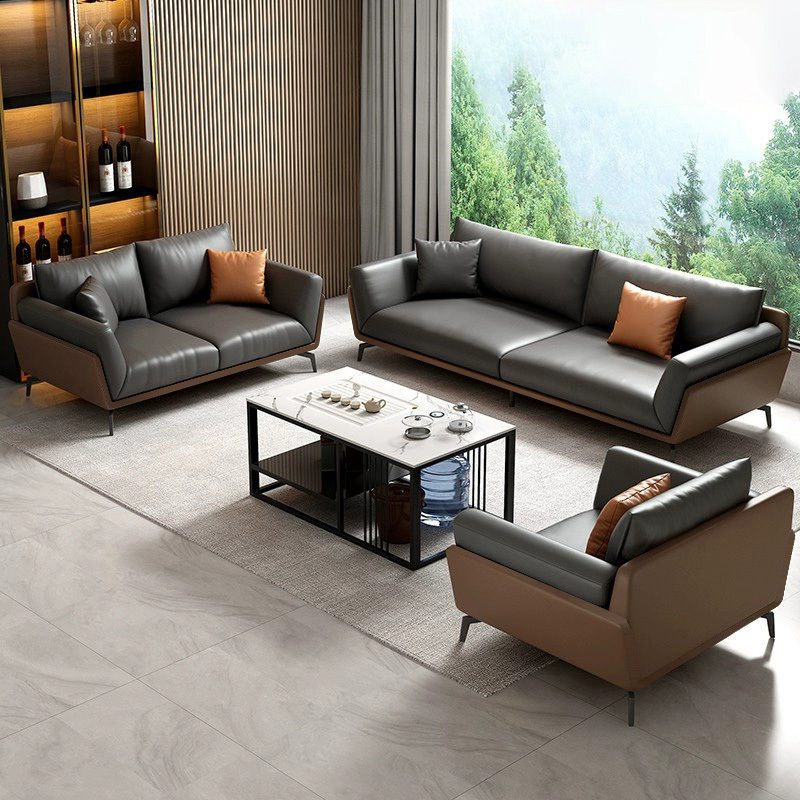 Simple Modern Sofa Office Coffee Table Table Combination Set Reception Room Reception Office Sofa Negotiation Rest Area