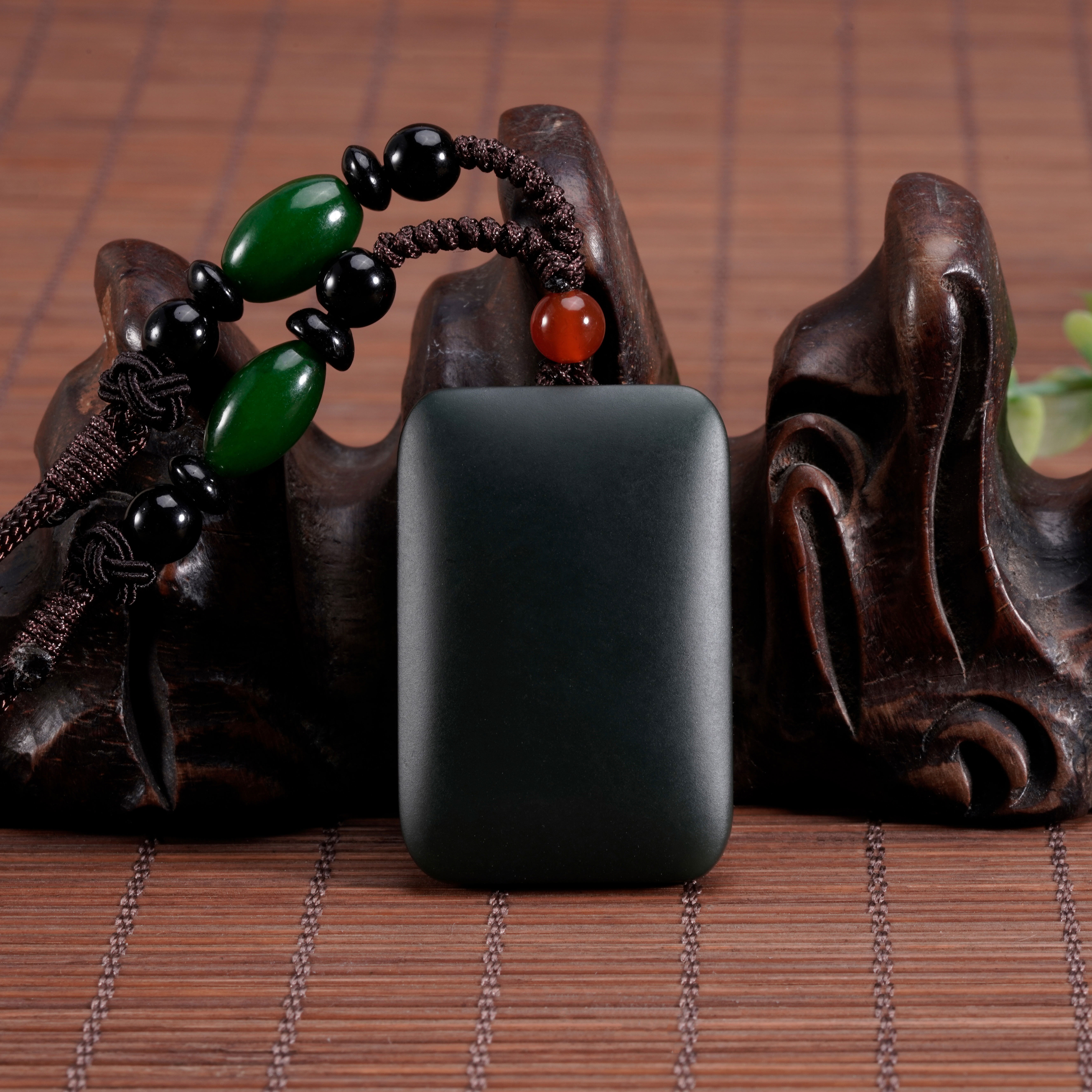 And Tian Yuping An uneventful hanging pendant goat fat jade taqing Grade 1 fine stock with no sign for a vegetarian card Bread Card Couple-Taobao