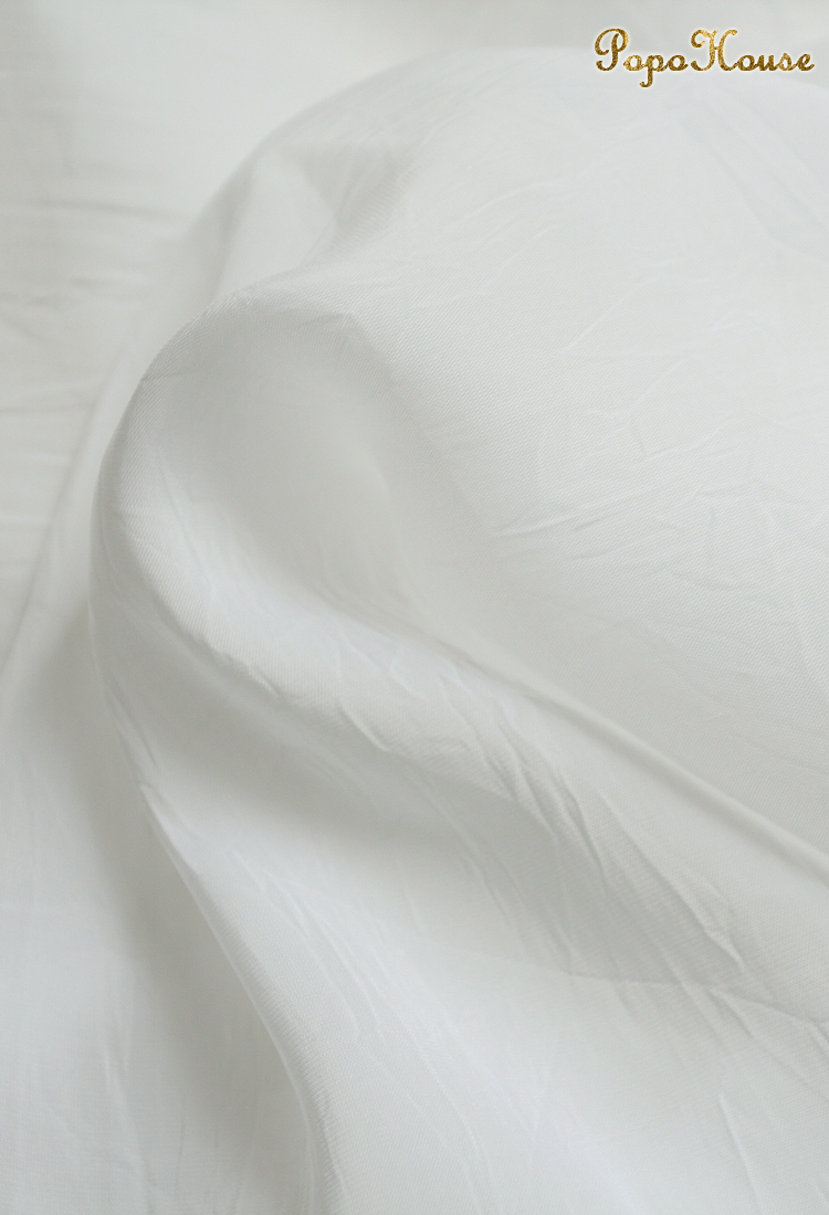 PopoHouse mỏng mềm mại và tự nhiên xếp li cổ tích cotton trắng Tencel cotton amoniac vải lót Hanfu vải - Vải vải tự làm vải cvc