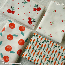 PopoHouse Thin Cherry Carrot Apple Spring Summer Cotton Fabric Dress Shirt Clothing Fabric