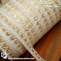 Delicate gorgeous golden love yarn lace handmade diy accessories decorative belt clothing accessories