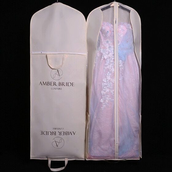 Drying portable dual-purpose wedding dress cover wedding dress box with extended tail wedding dress dust-proof bag dress dust cover