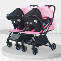 Роскошная красная тележка, черная корзина, автоматический набор для близнецов, делюкс издание