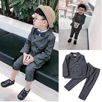 Boys dress suit spring and autumn British style casual performance clothes childrens small suit boy suit two-piece tide