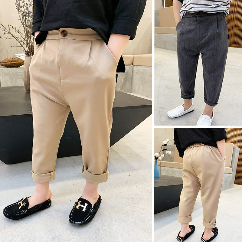 Children's pants Spring and Autumn children's casual radish pants Korean version of men's and women's children's trousers Baby Harun pants Medium and large children's trousers