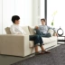 Soman phòng khách có thể tháo rời và có thể giặt sofa ba người hiện đại đơn giản căn hộ nhỏ góc kết hợp thời trang đôi 3 chỗ - Ghế sô pha