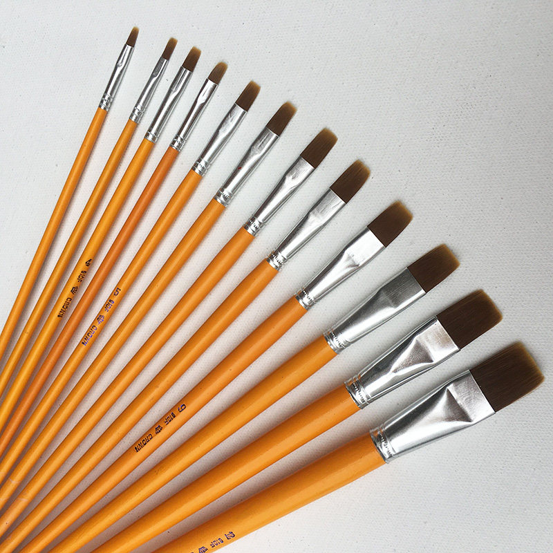 Crown card Advanced nylon pen Water Pink Pen Propylene Brush 1-12 Number