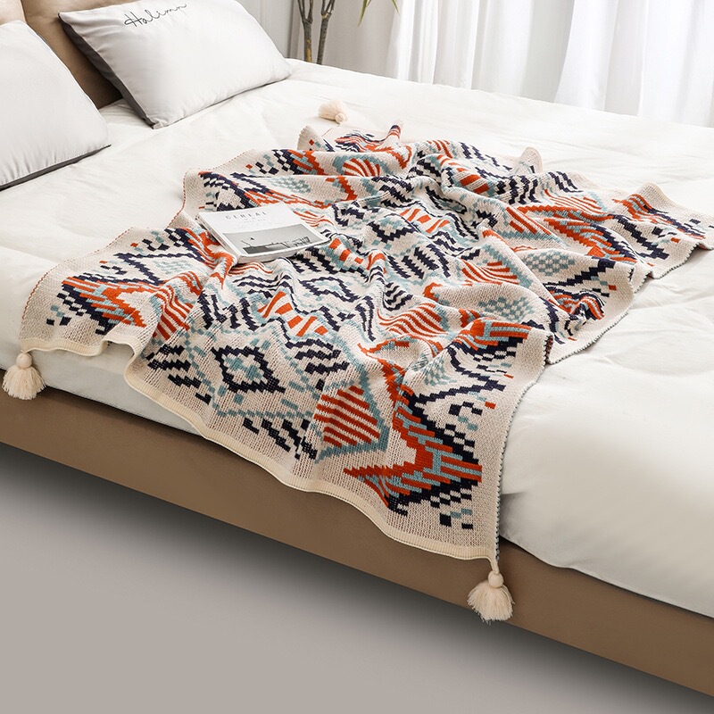 Exported Bohemian Style Blankets, Sofa Blankets, Nap Blankets, Throw Blankets, Air Conditioning Blankets, Bed End Towels, Popular Online Items