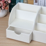 Белая универсальная настольная коробка для хранения, мобильный телефон, пульт, деревянные канцтовары