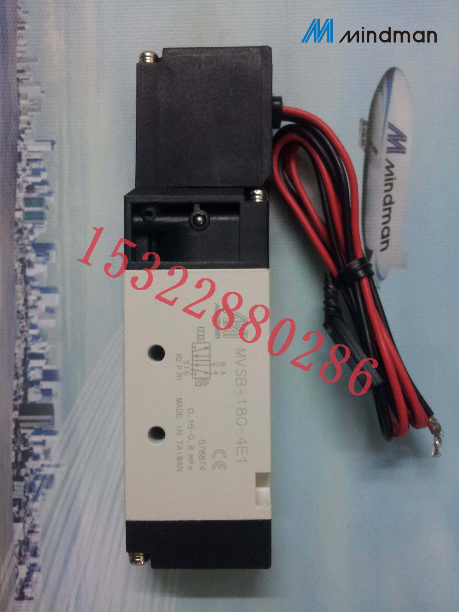 Mindman台湾金器MVSB-180-4E1-DC24V电磁阀 原装工业气动元件