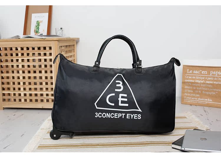 Xe đẩy túi hành lý nữ túi xách tay công suất lớn ánh sáng nam net màu đỏ Hàn Quốc du lịch khoảng cách ngắn túi vải du lịch Oxford - Túi du lịch túi xách du lịch nữ cao cấp