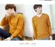 Mùa thu và mùa đông áo len cashmere mới nam cổ chữ V rộng cỡ rộng giản dị cổ tròn kéo áo len dày đan áo phông nam đẹp