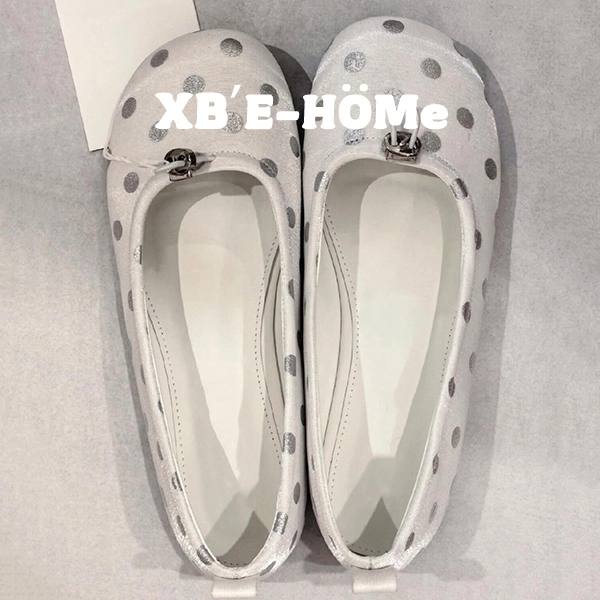 Xiaobai E's French-Style Polka Dot Satin Ballet Shoes for Women, 2026 New Model, Hidden Heel Flat Shoes for Outdoor Wear, Shallow Mouth Single Shoes Xiaobai E's French-Style Polka Dot Satin Ballet Shoes for Women, 2026 New Model, Hidden Heel Flat Shoes for Outdoor Wear, Shallow Mouth Single Shoes