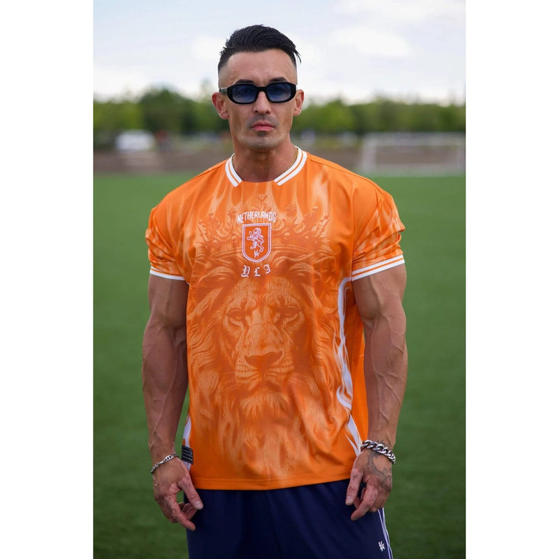 European and American Cross-Border Men's Youngla Loose Large Size Sports Fitness Jersey Football Training Clothes Quick-Drying Short-Sleeved T-Shirt