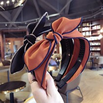 Korean Version New Wide Side Hair Stirrup Hair Accessories Brief Handmade Cloth Art Rabbit Ears Butterfly Knot Hairpin Hairpin Hairpin Hairpin Hairpin Hairpin Hair Clip