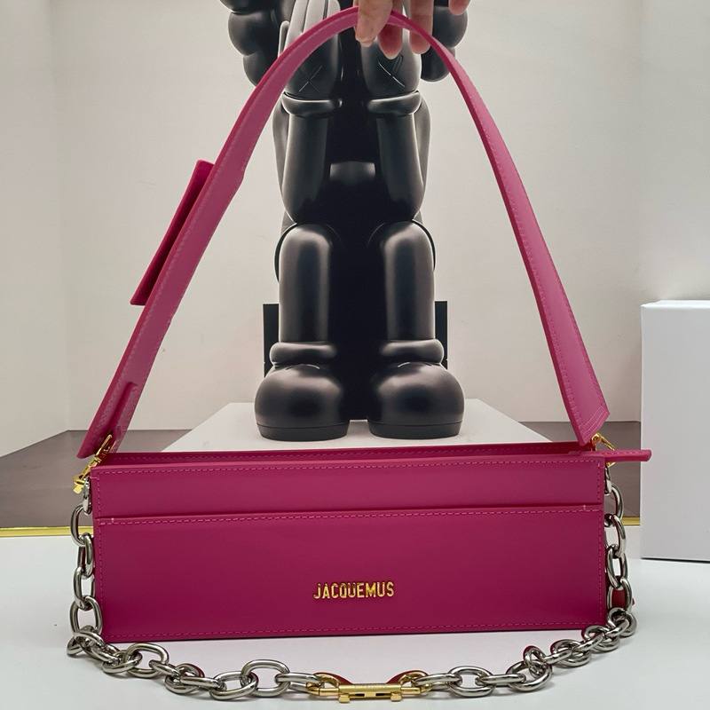 Jacquemus French New Niche Design High-Quality Texture Single-Shoulder Crossbody Handbag Chain Baguette Bag for Women