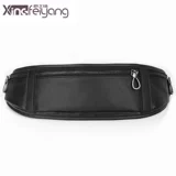 Поясная сумка, тонкая спортивная нагрудная сумка, мобильный телефон для отдыха, для бега, из натуральной кожи