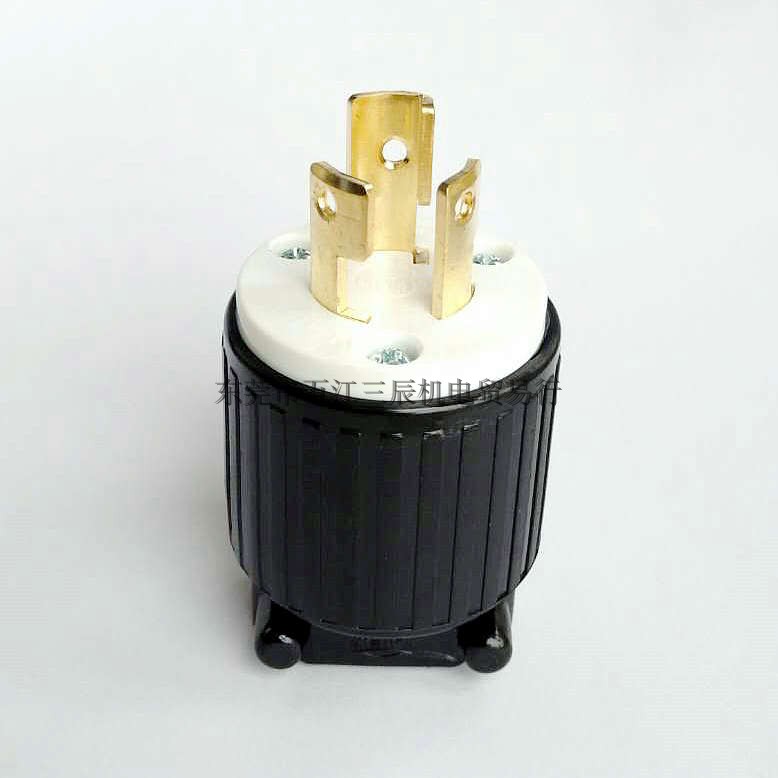 L6-30P Taiwan LKEW Longguang 30A large load US plug LK-6332 lead hanging type anti-loose self-locking industry