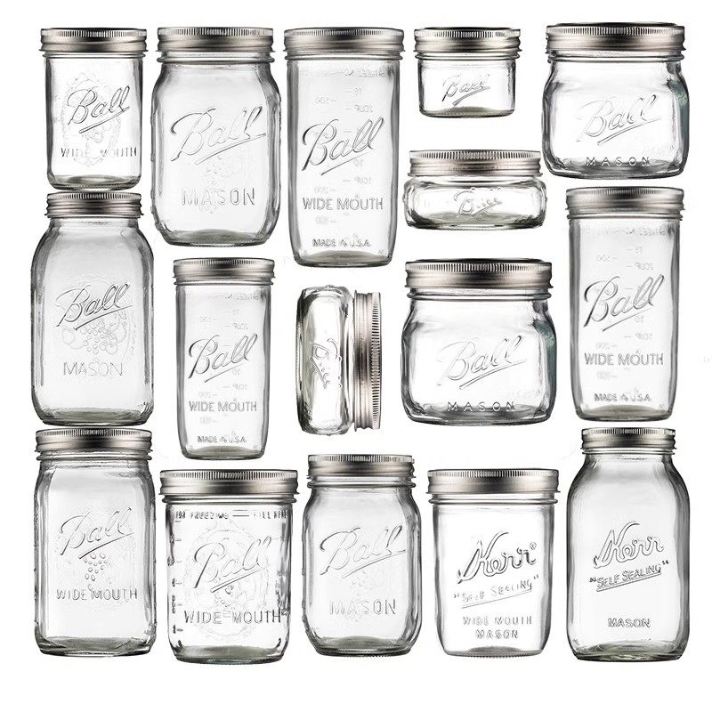 Банка Ball Mason Jar Американская стеклянная банка Mason Jar Прозрачная герметичная банка для овсяных хлопьев Банка для хранения напитков с широким горлышком