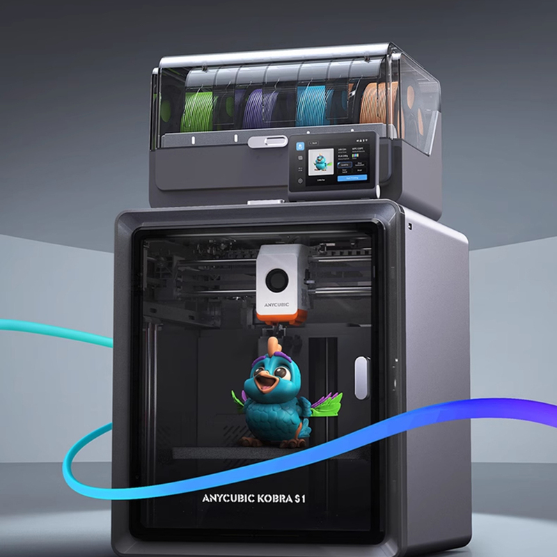 Zongwei Cube S1C 3D Printer, Small Desktop Model for Home Use, Multi-Color 3D Models, High-Speed Fdm