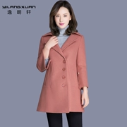 Yi Lang Xuan mùa thu và mùa đông mới cho phụ nữ áo len nhỏ phần ngắn thời trang Hàn Quốc ve áo kích thước lớn