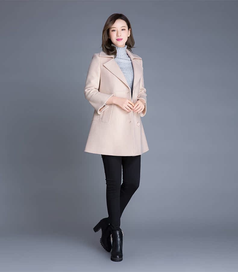 Yi Lang Xuan mùa thu và mùa đông mới cho phụ nữ áo len nhỏ phần ngắn thời trang Hàn Quốc ve áo kích thước lớn áo khoác nỉ nữ