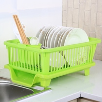 Plastic Kitchen Cutlery Supplies Control Water Intake Box Cutlery Bowls Chopsticks Drain Blue Drip Bowl Rack Dining Cookware