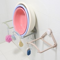 Washbasin shelf Bathroom wall rack storage storage Hanging on the wall hanging plastic kitchen free hole washing face